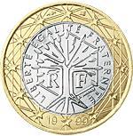 1 euro (other side, country France) 1