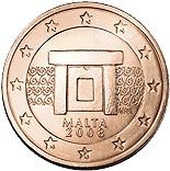 2 cents (other side, country Malta) 0.02